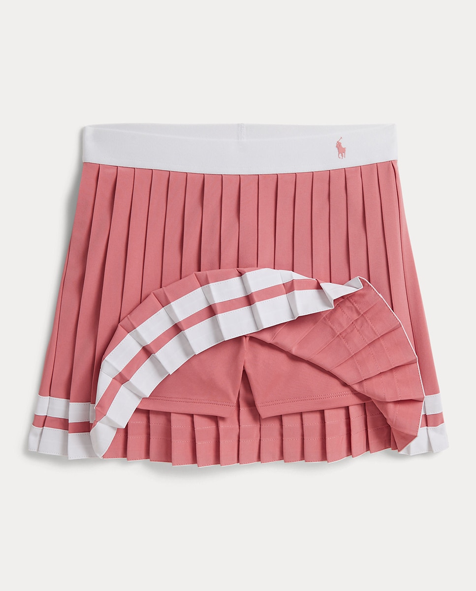 Saia-Calça de Pregas com Pinças Polo Ralph Lauren Rosa-6