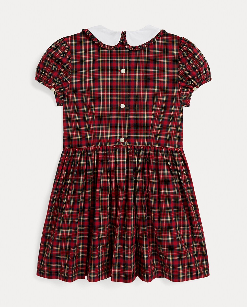 Vestido de Algodão com Manga Curta Multicolor-2