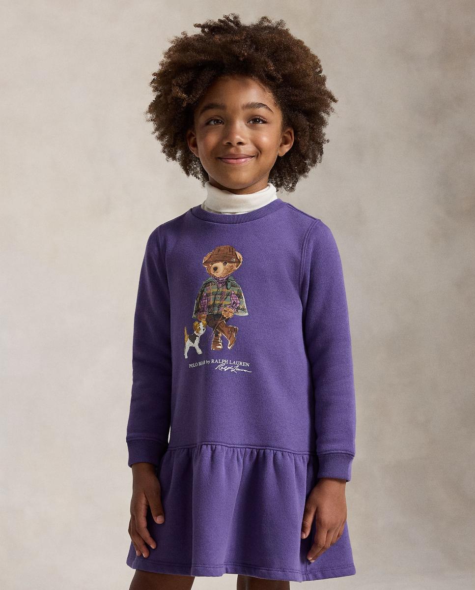 Vestido de Felpa com Polo Bear Roxo-2