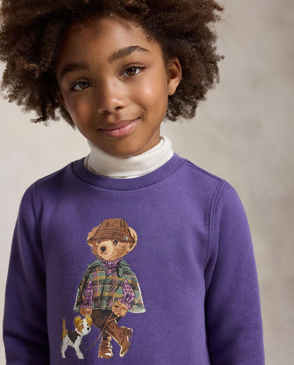 Vestido de Felpa com Polo Bear Roxo-3