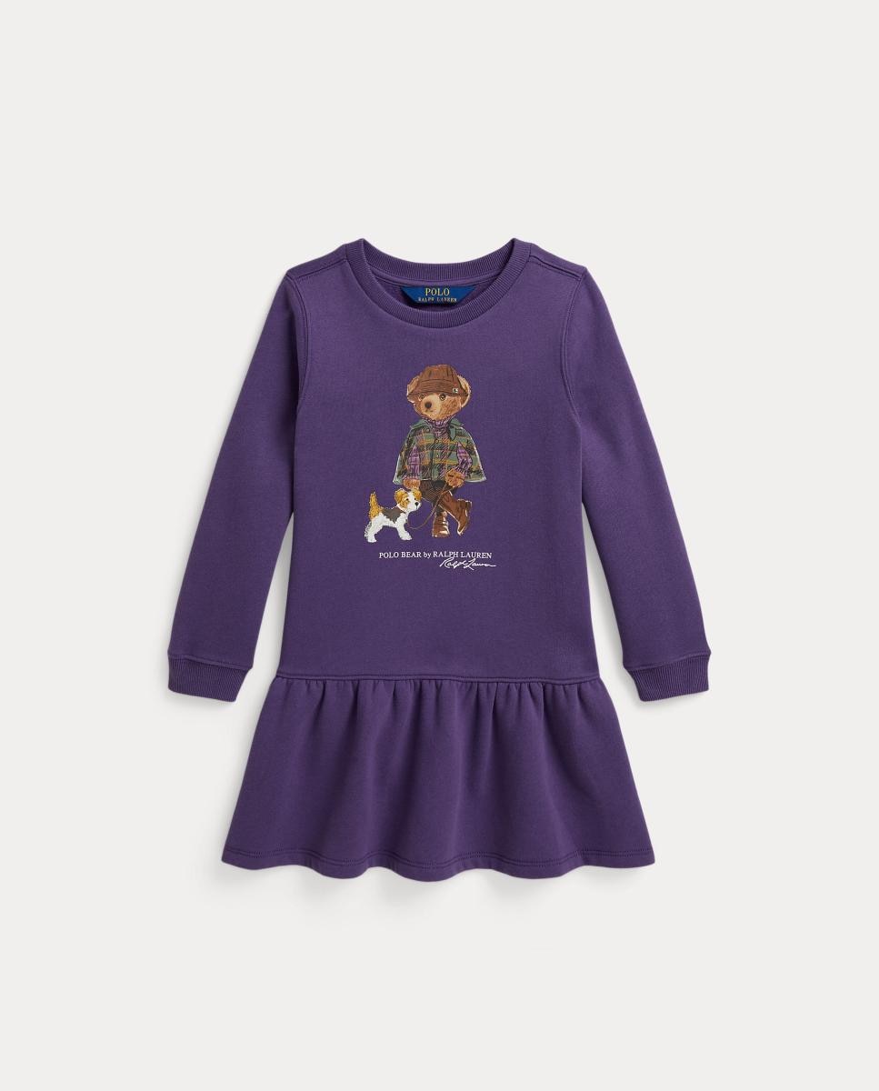 Vestido de Felpa com Polo Bear Roxo-4