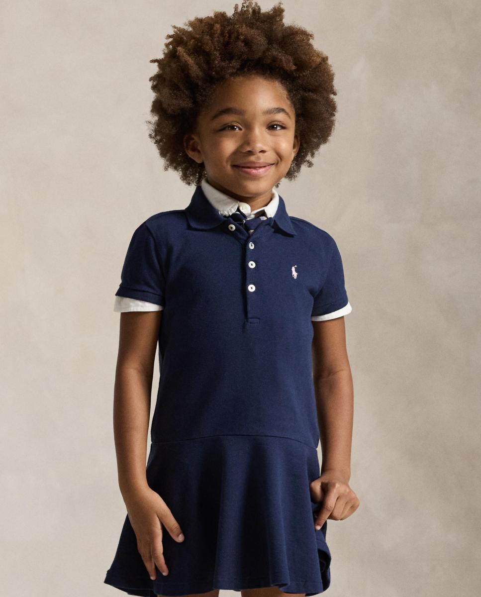 Imagem 0 de Vestido Tipo Polo de Piqué Elástico