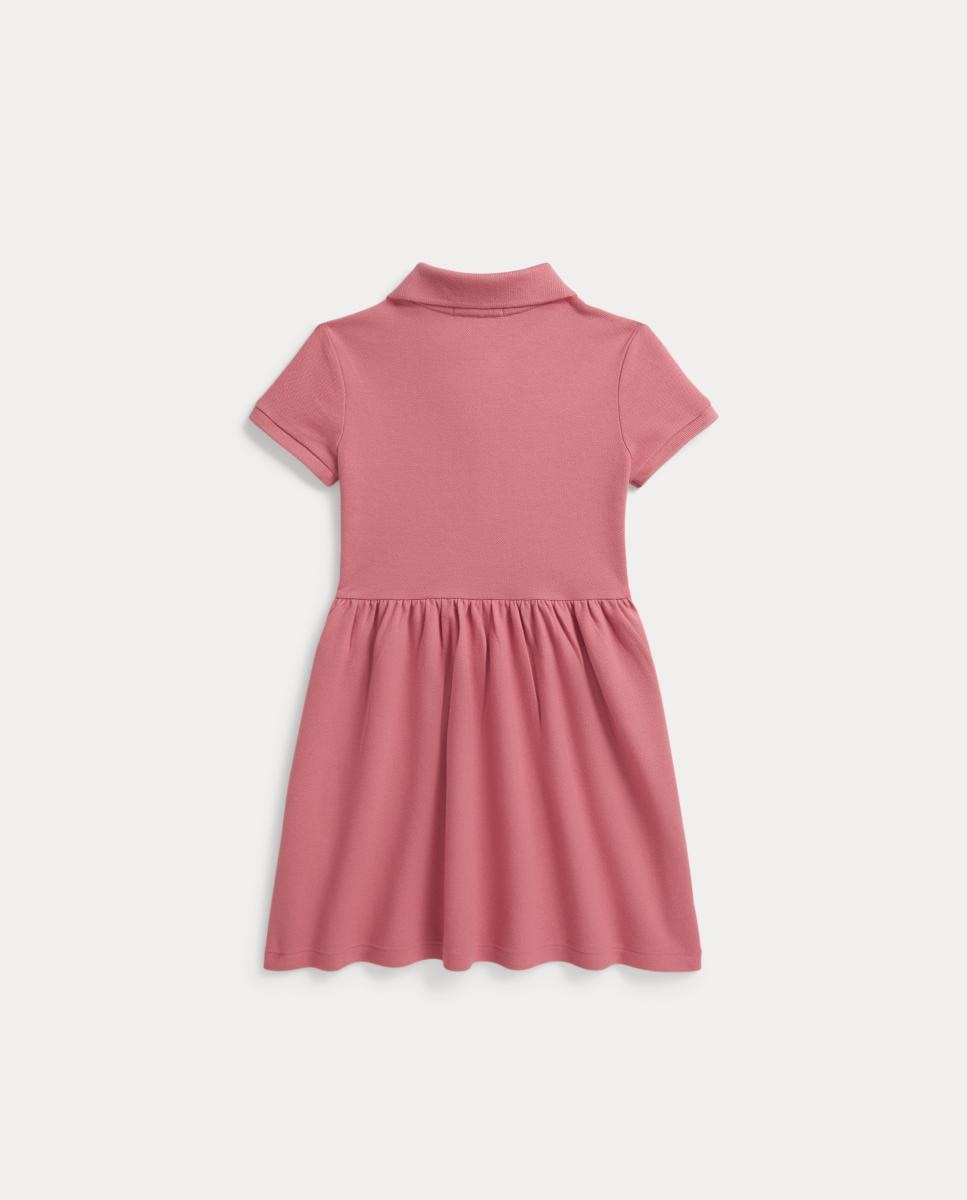 Vestido Tipo Polo de Piqué Elástico Polo Ralph Lauren Coral-5