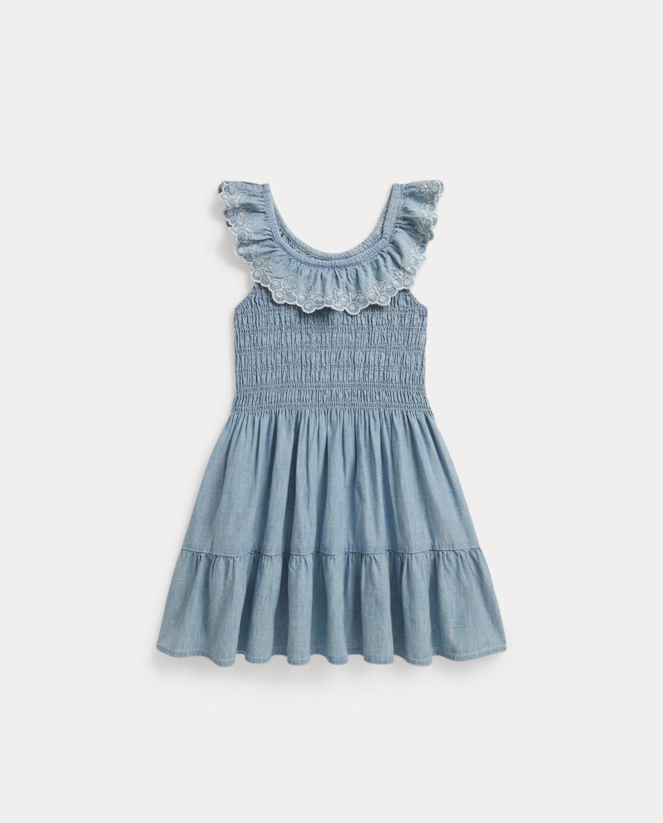 Vestido de Chambray sem Mangas Polo Ralph Lauren Anil-5