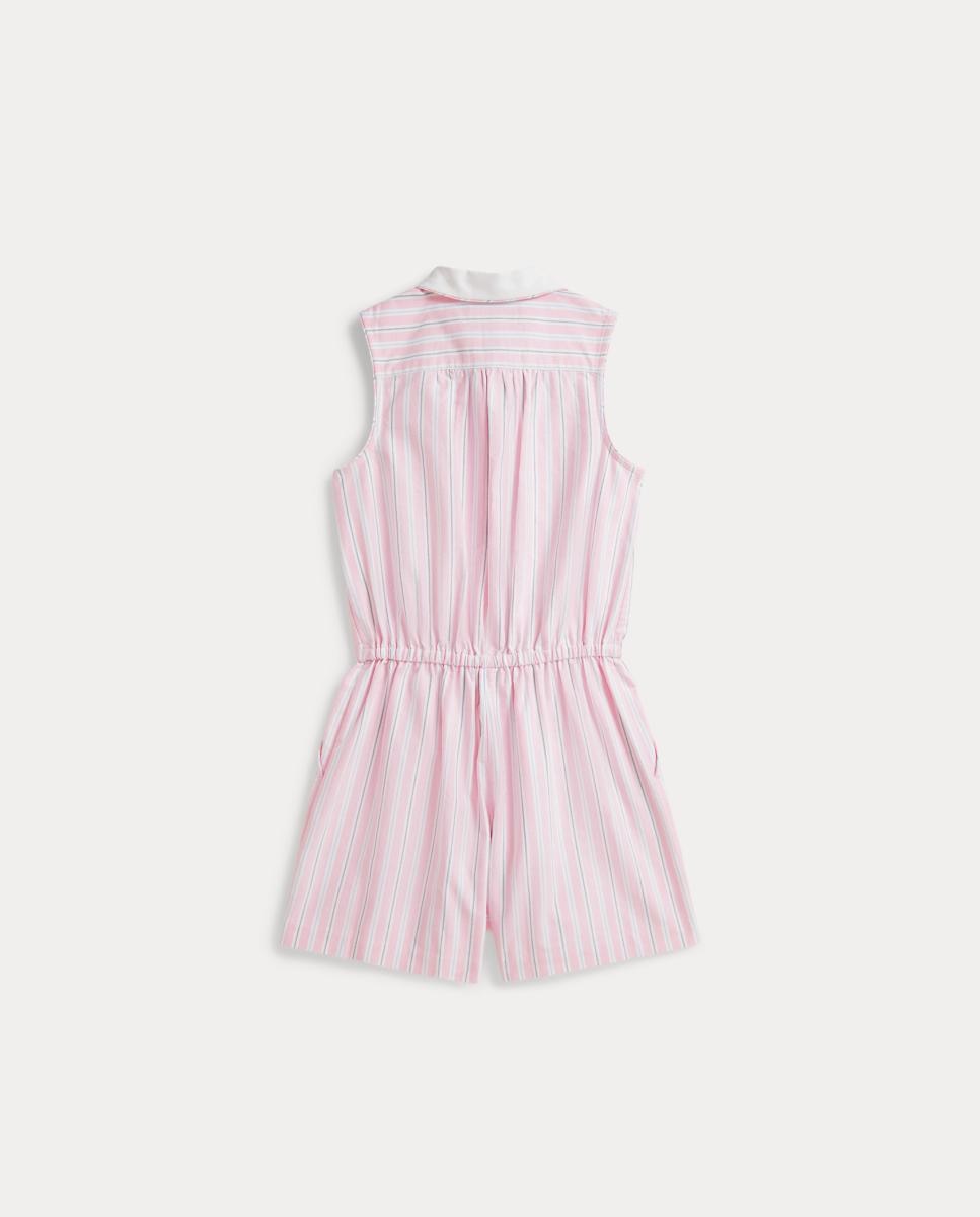 Vestido Camiseiro de Algodão sem Mangas Polo Ralph Lauren Rosa-claro-2