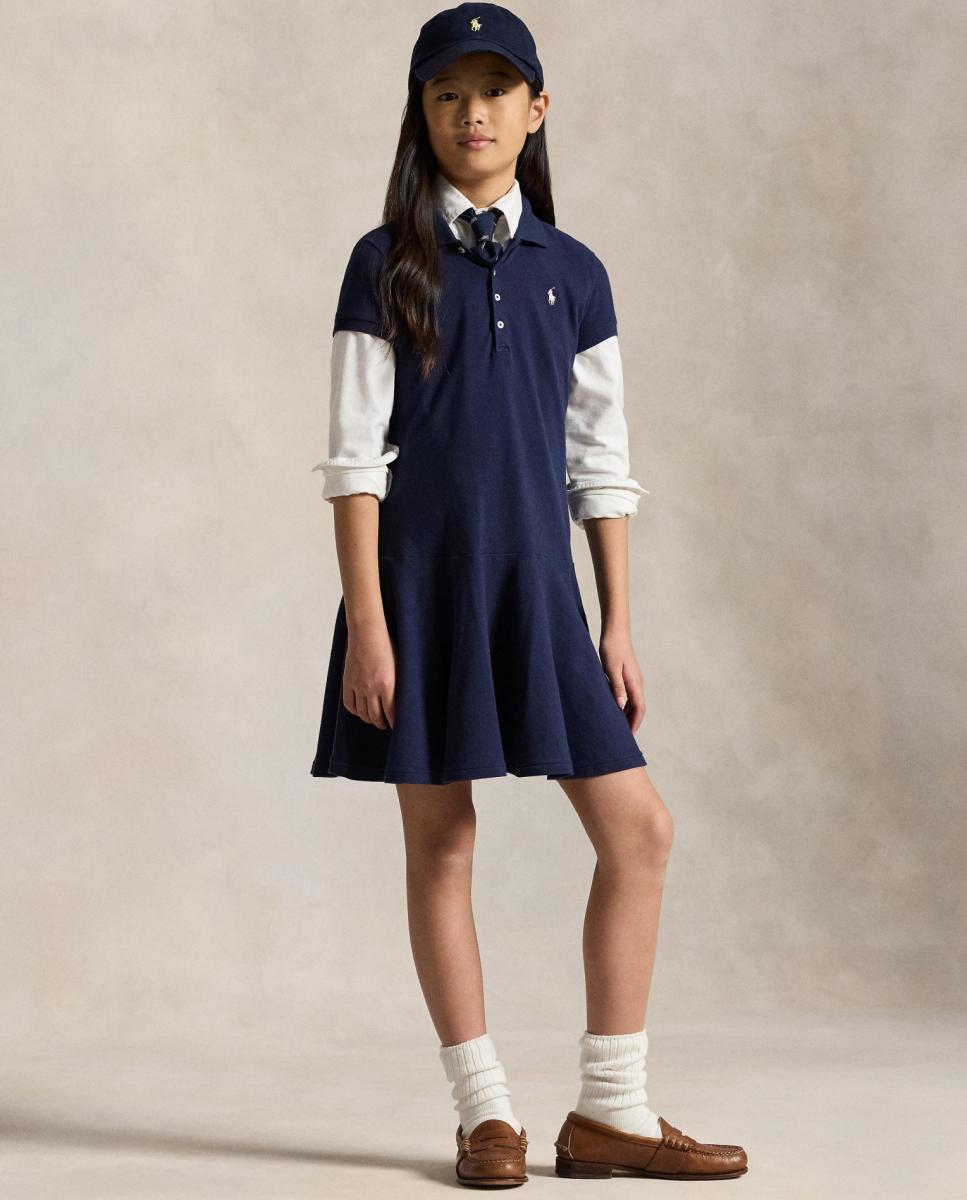 Imagem 0 de Vestido Tipo Polo de Piqué Elástico