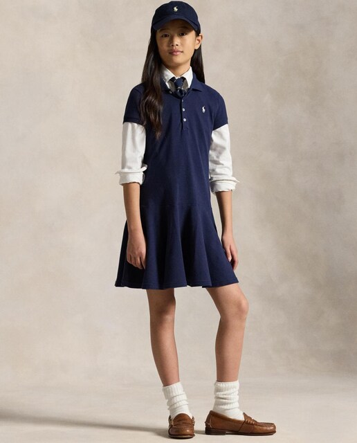 Imagem 0 de Vestido Tipo Polo de Piqué Elástico