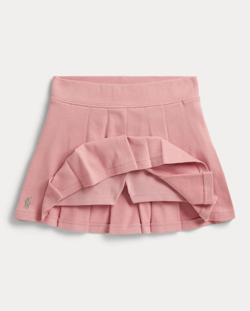 Conjunto de Polo e Saia de Algodão Polo Ralph Lauren Rosa-3