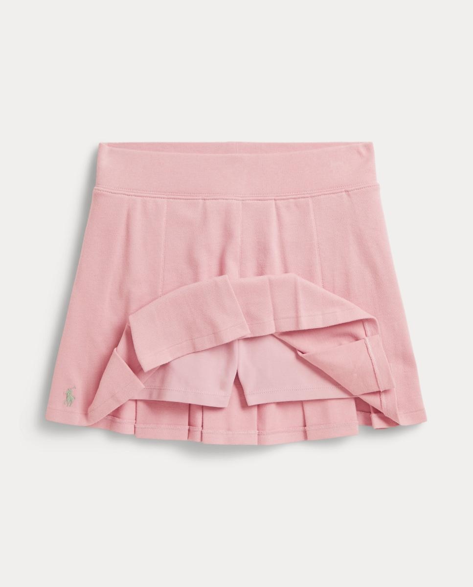 Conjunto de Polo e Saia de Algodão Rosa-7
