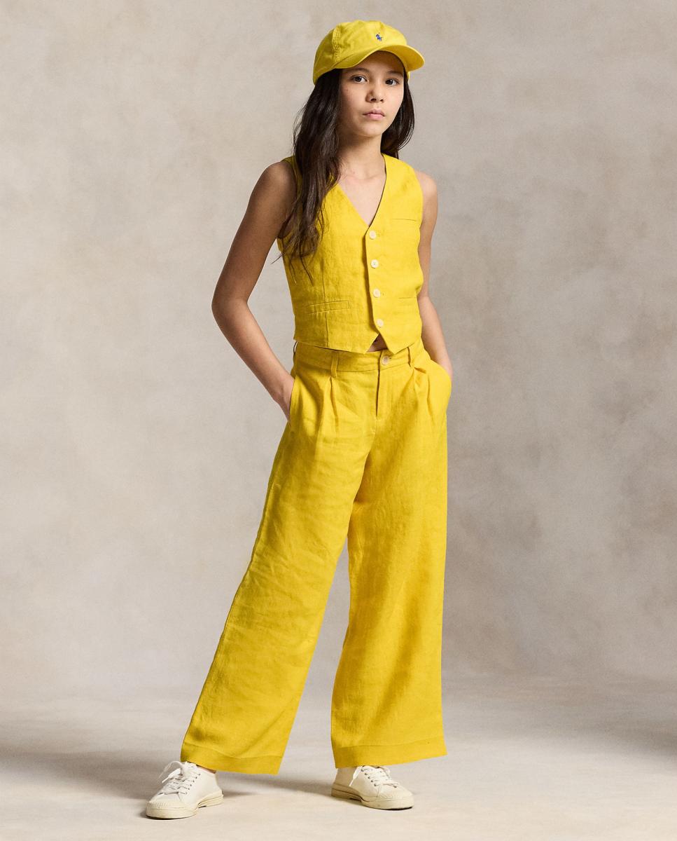 Imagem 0 de Conjunto de Calças e Top de Linho