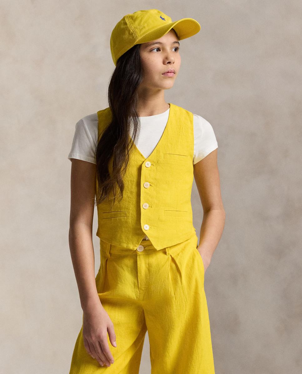 Conjunto de Calças e Top de Linho Polo Ralph Lauren Amarelo-2