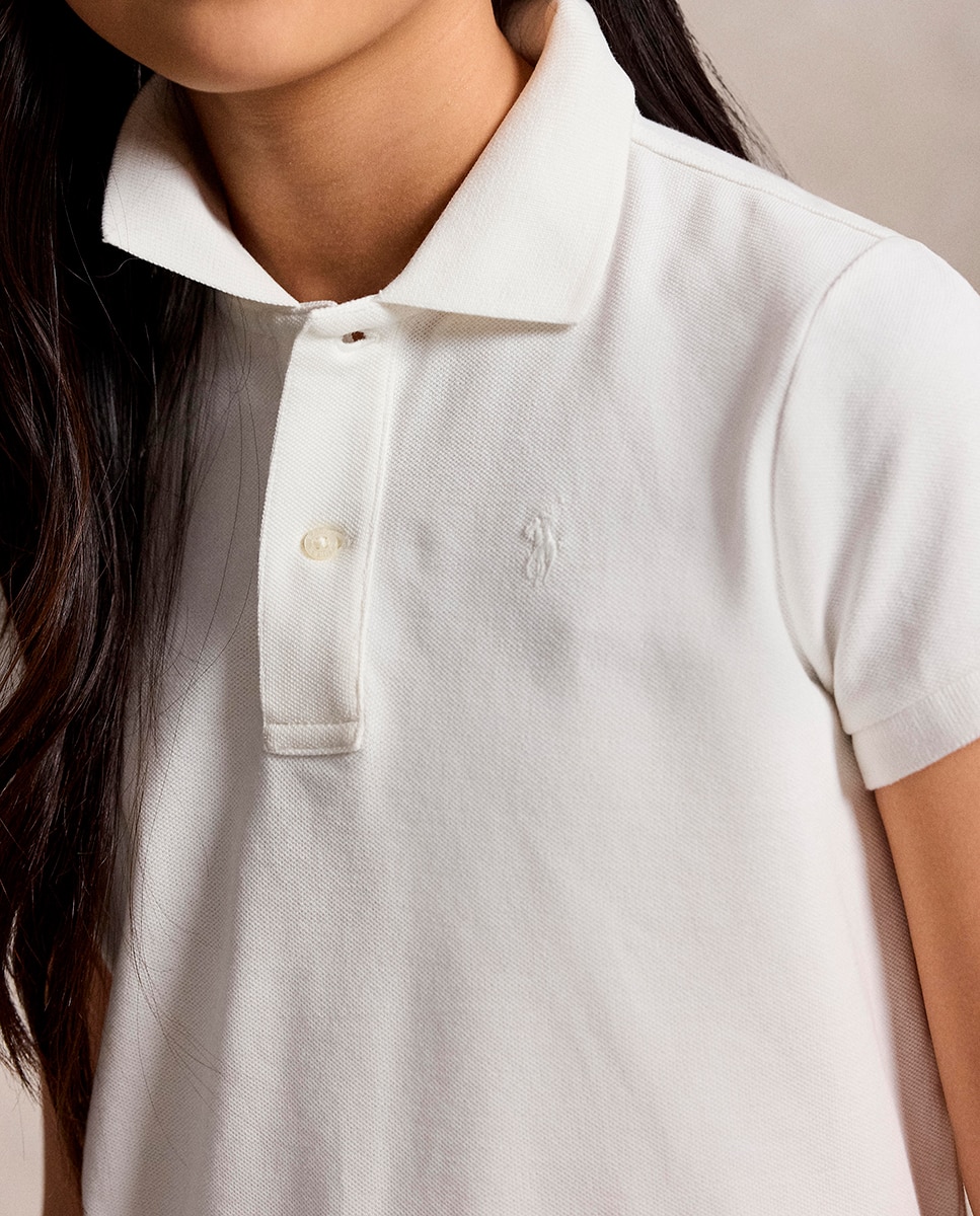 Conjunto de Calções e Polo Piqué Elástico Polo Ralph Lauren Branco-2