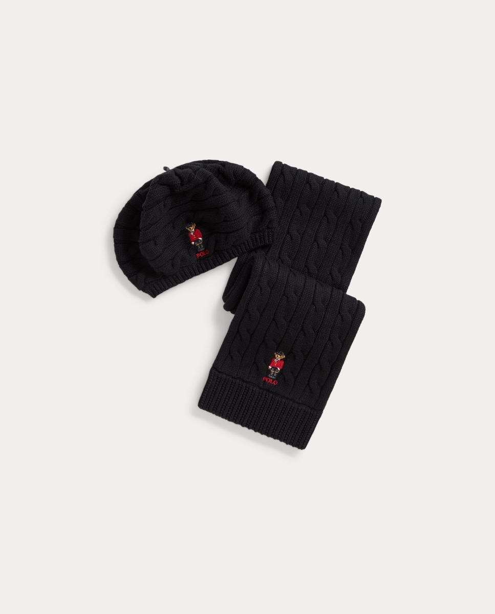 Conjunto de niña en algodón con Polo Bear - Polo Ralph Lauren - Negro Negro-1