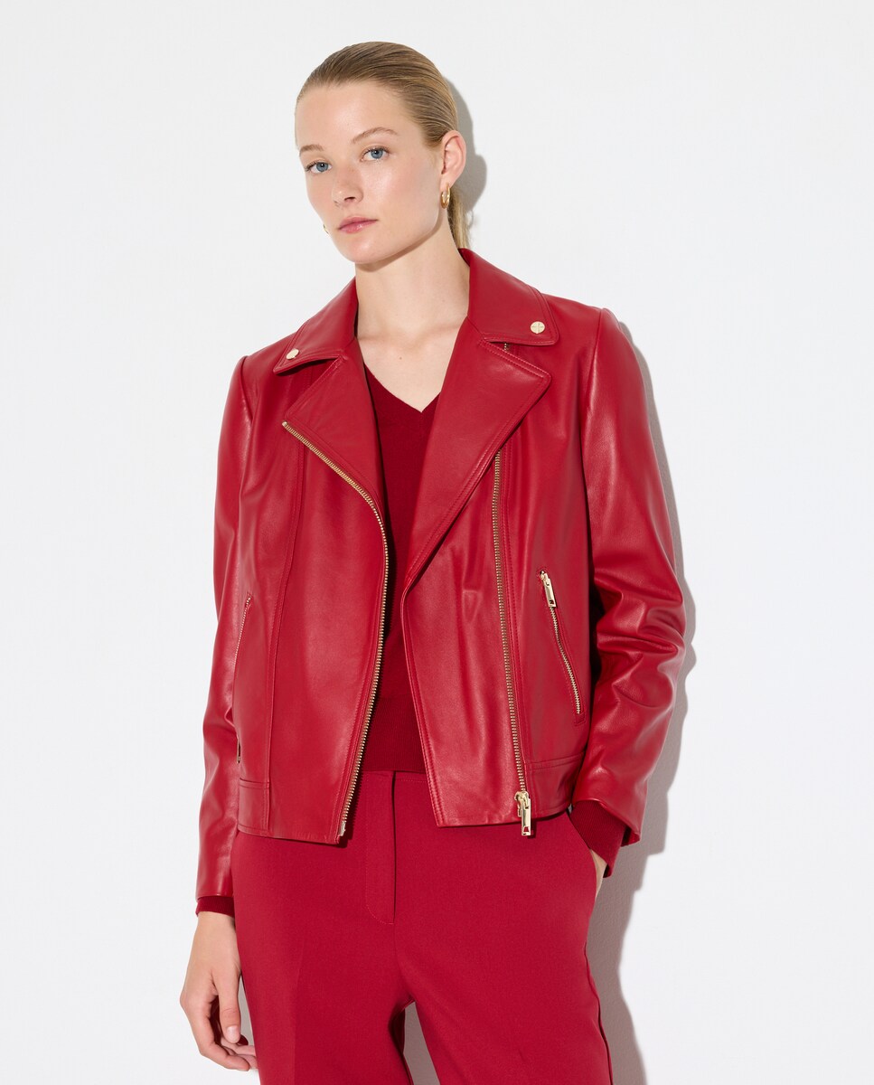 Imagen 0 de Cazadora biker de mujer cremallera cruzada Negro