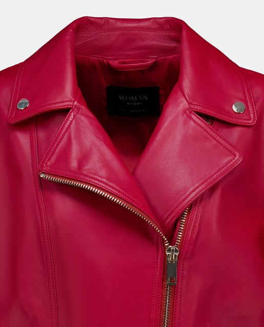 Cazadora biker de mujer cremallera cruzada