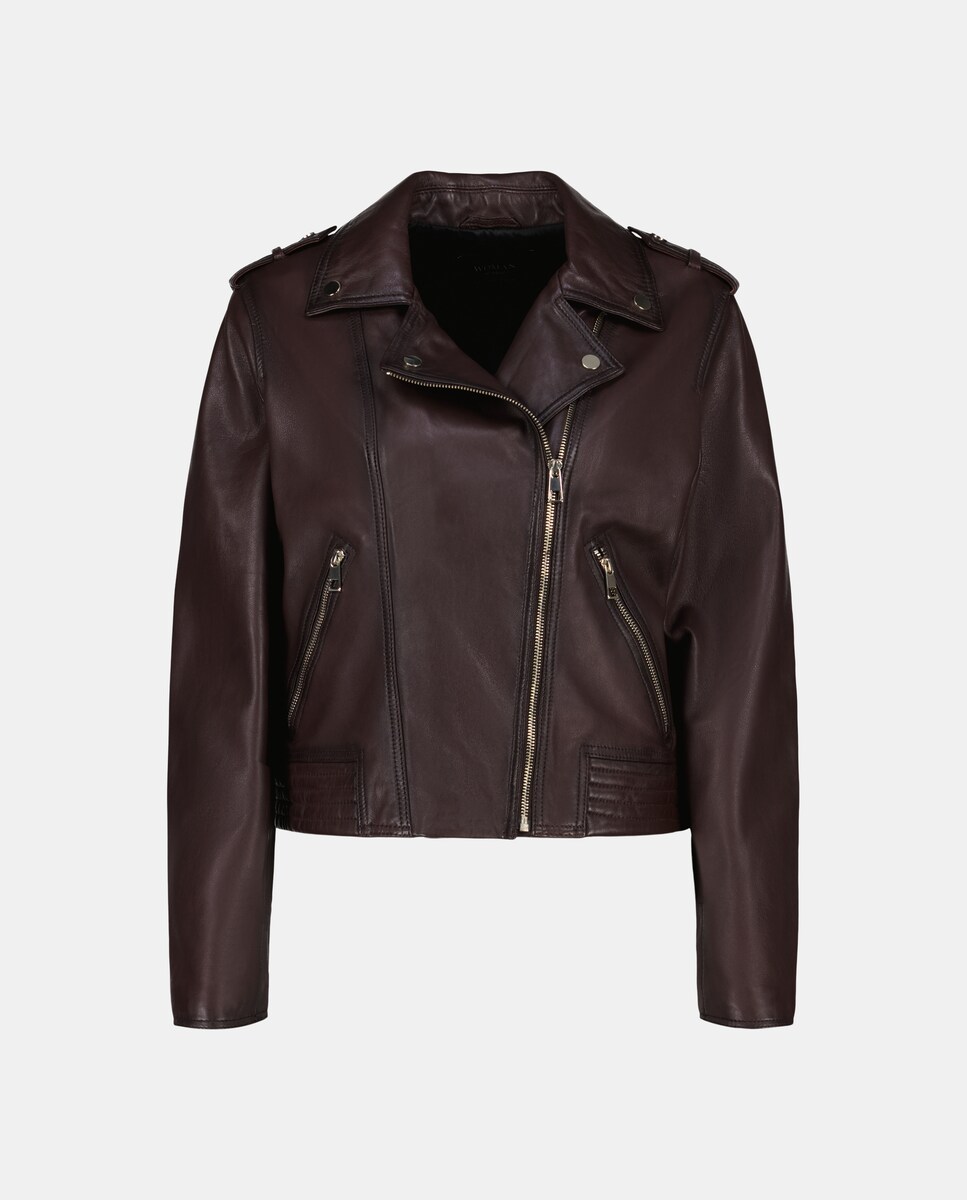 Blusão Biker com Lavagem Castanho-4