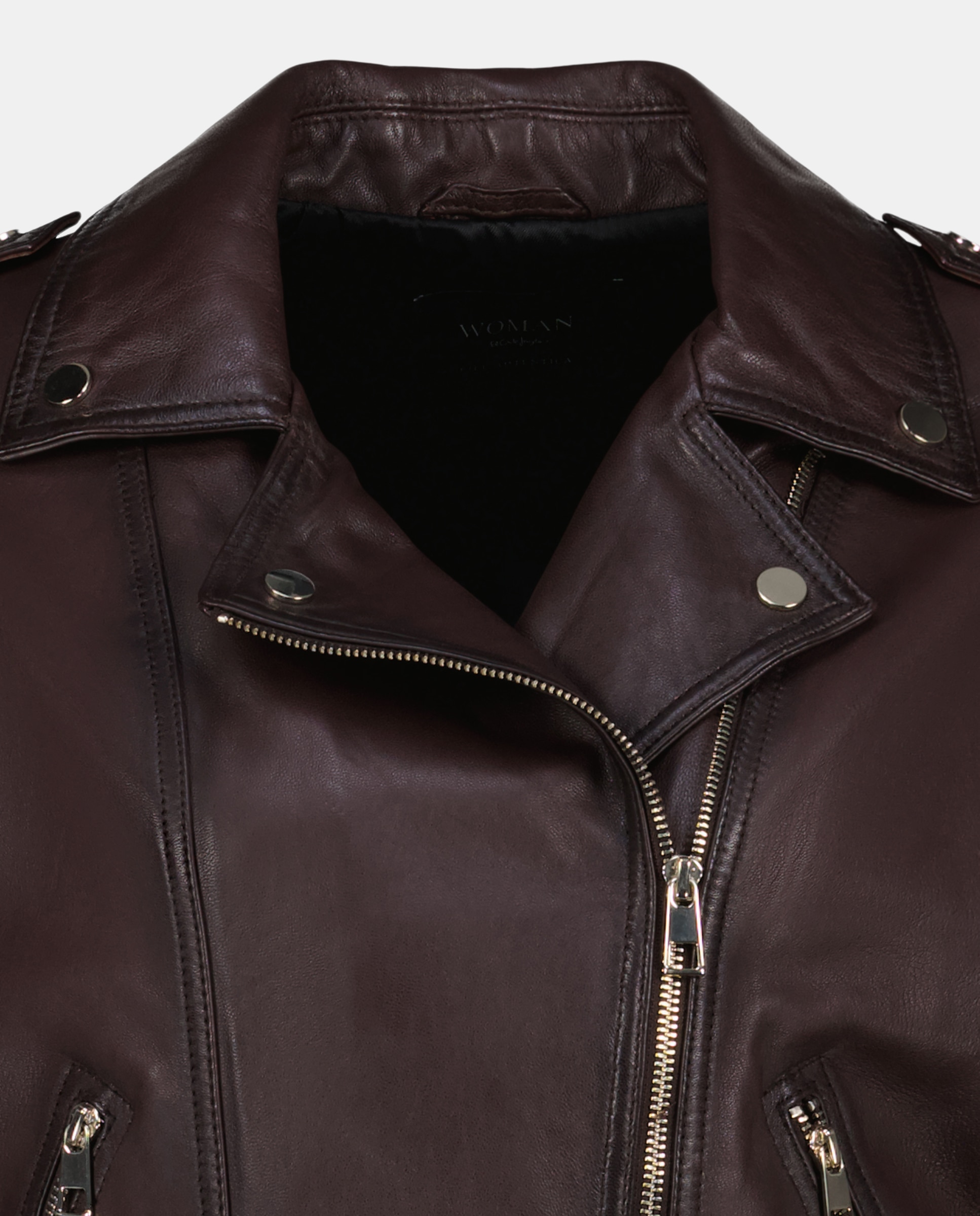 Blusão Biker com Lavagem Castanho-5