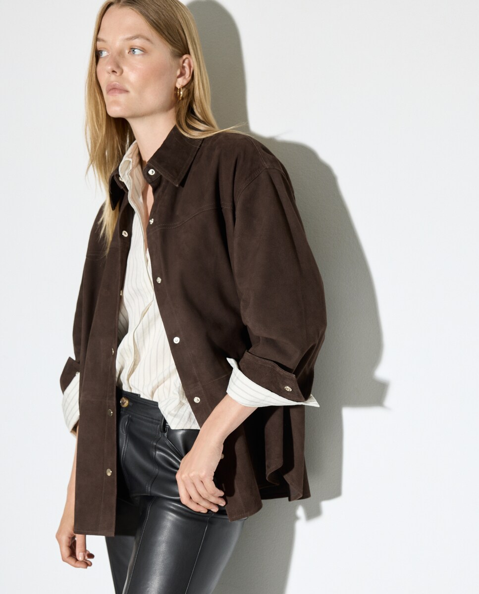 Sobrecamisa de ante de mujer · Woman El Corte Inglés · El Corte Inglés