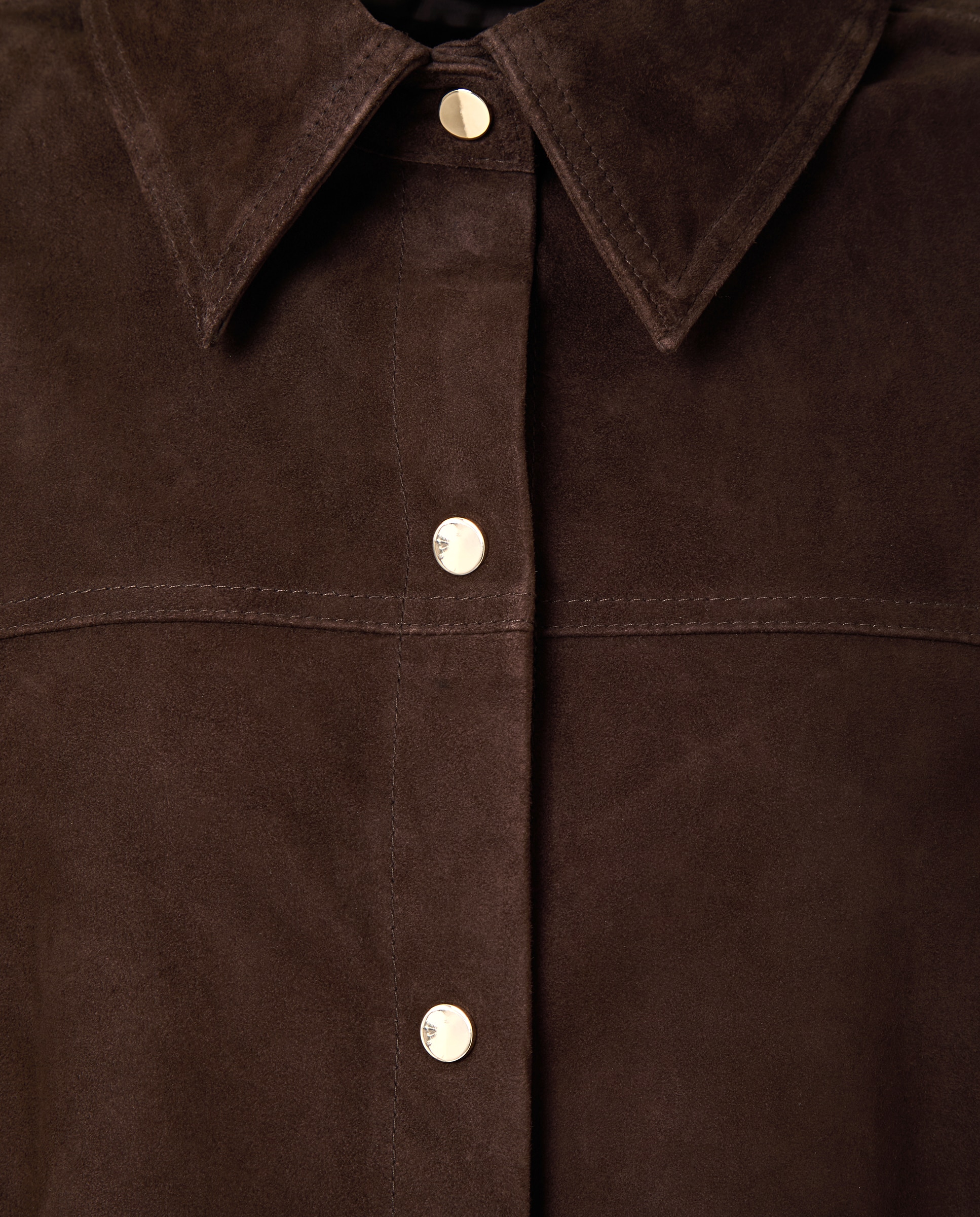 Sobrecamisa de Camurça Castanho-6