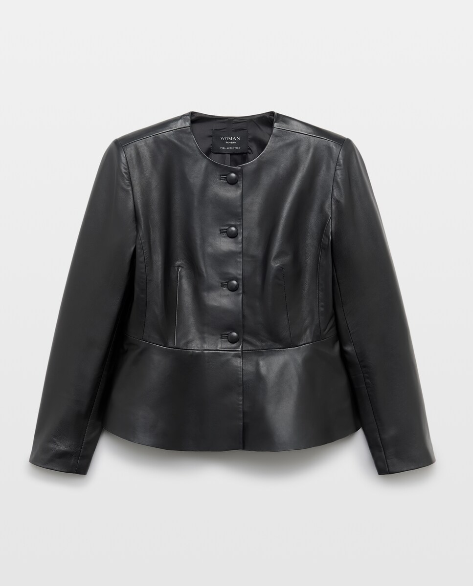 Imagen 0 de Chaqueta lady de napa de mujer Burdeos