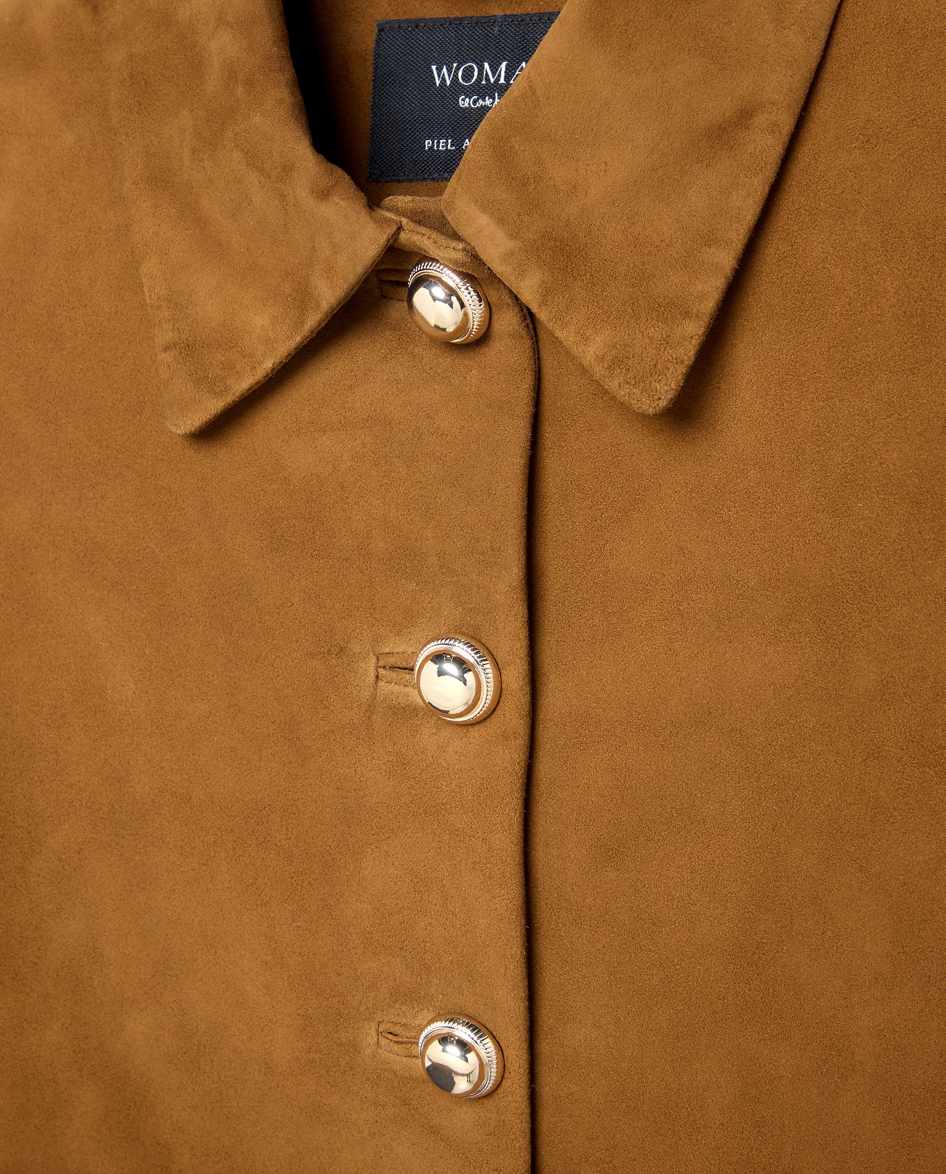 Imagen 2 de Chaqueta de mujer de ante con botón militar - Woman El Corte Inglés - 730 Camel 730 Camel