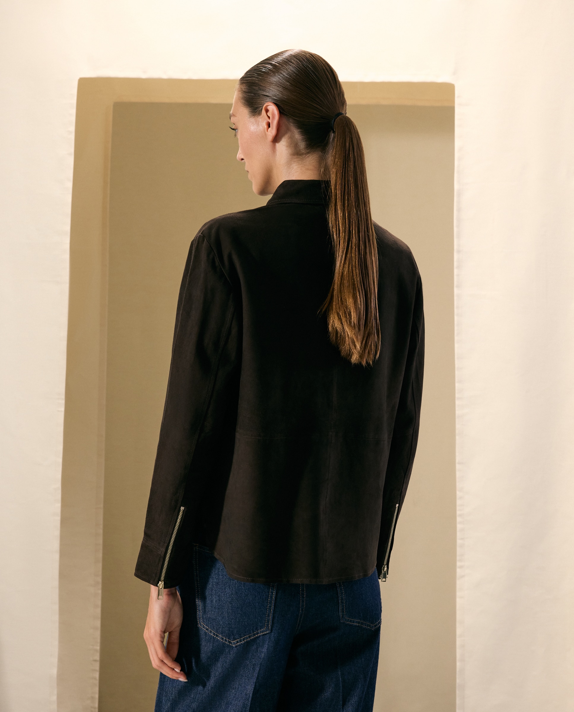 Sobrecamisa de mujer de ante - Woman El Corte Inglés - Chocolate Chocolate-2
