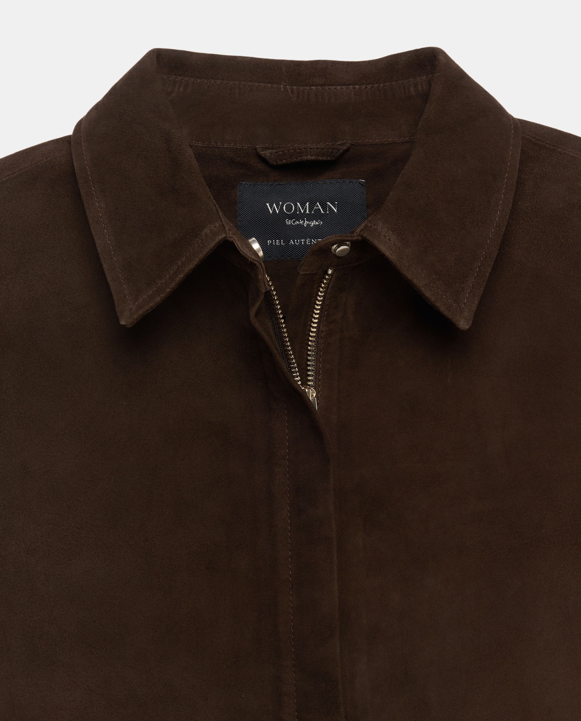 Sobrecamisa de mujer de ante - Woman El Corte Inglés - Chocolate Chocolate-5