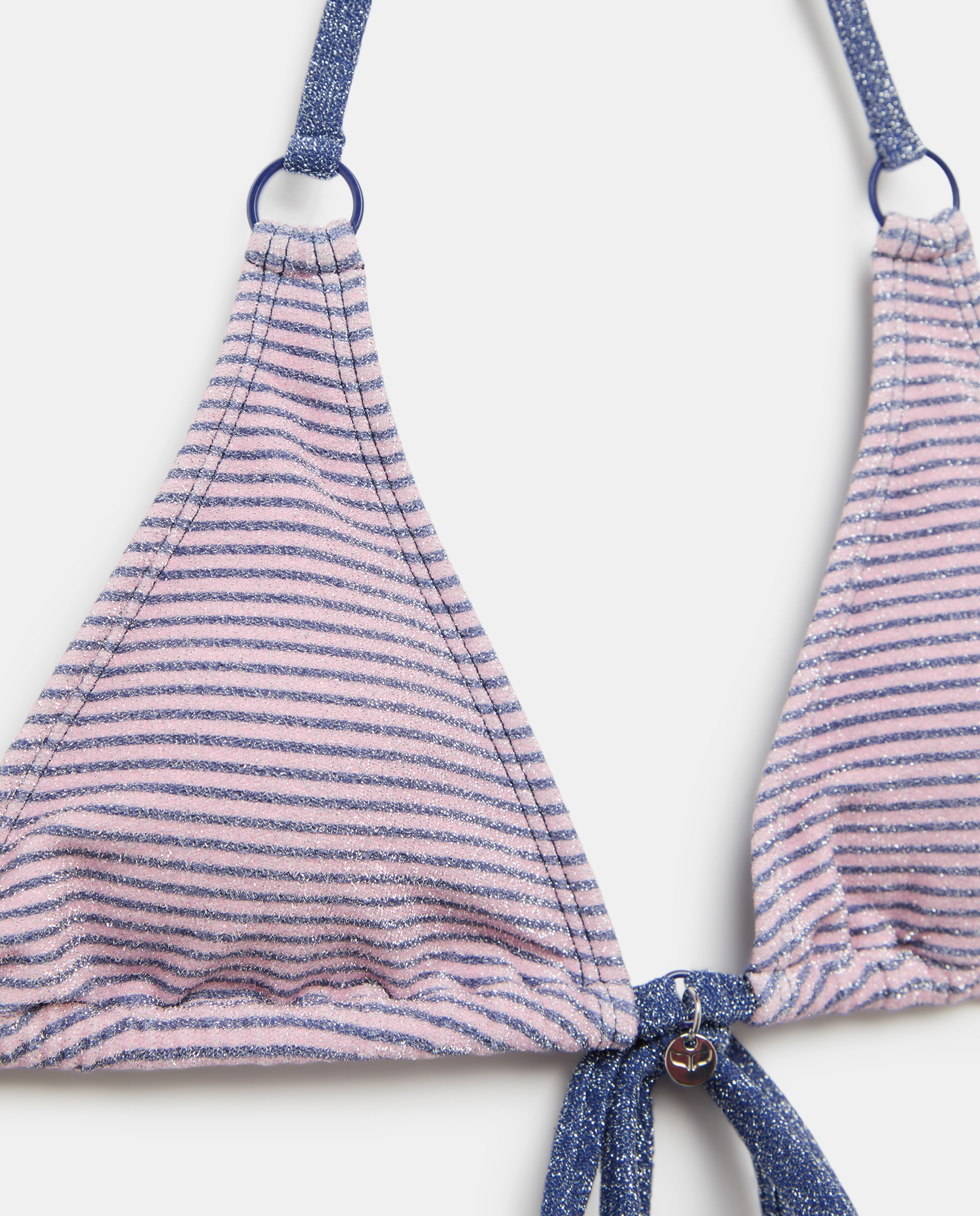 Top bikini rayitas lurex y arandela - Green Coast - 200 Rosa 200 Rosa-5