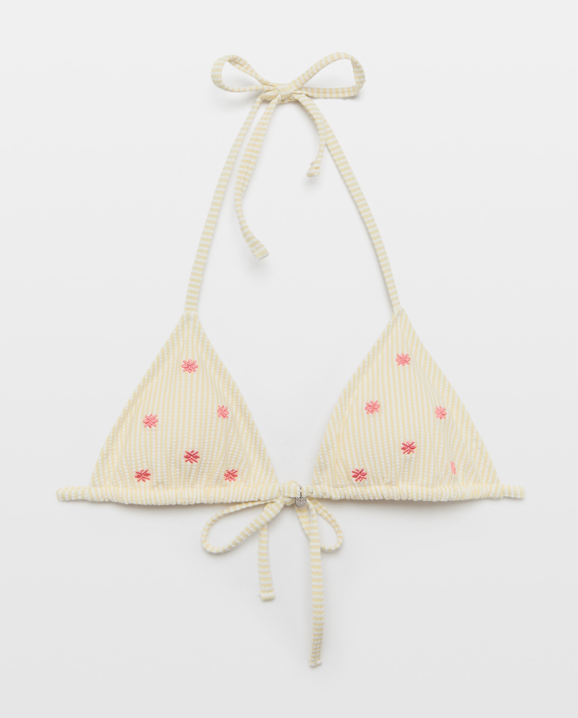 Imagem 0 de Top de Biquíni em Seersucker com Bordado