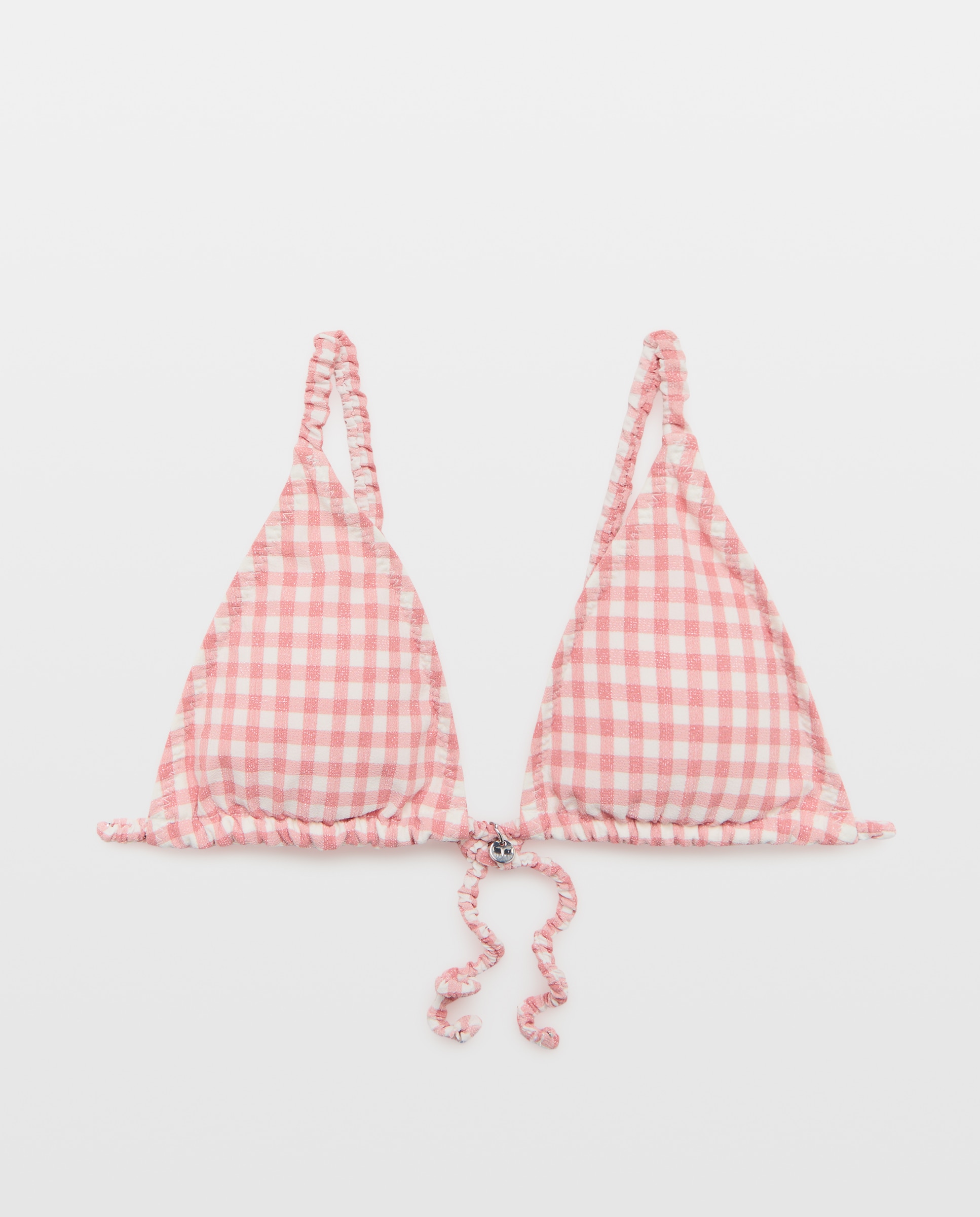 Imagem 0 de Top de Biquíni com Vichy e Fio Metalizado