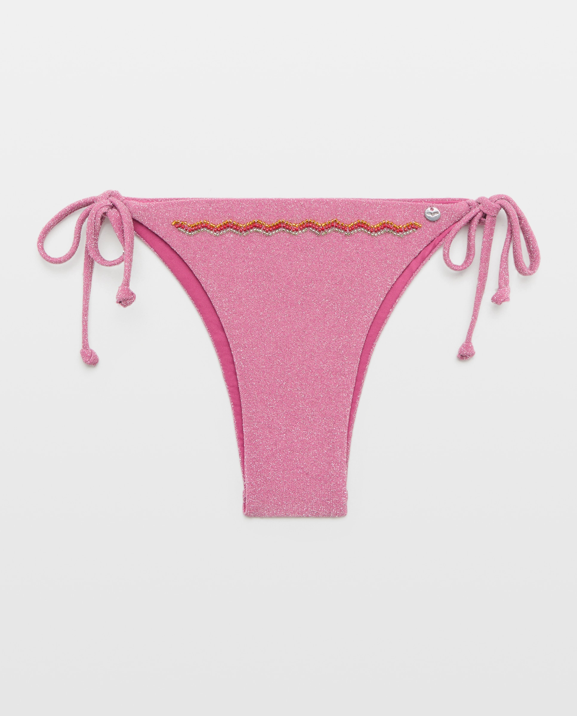 Tanga Metalizada com Bolinhas 240 Fúcsia-4