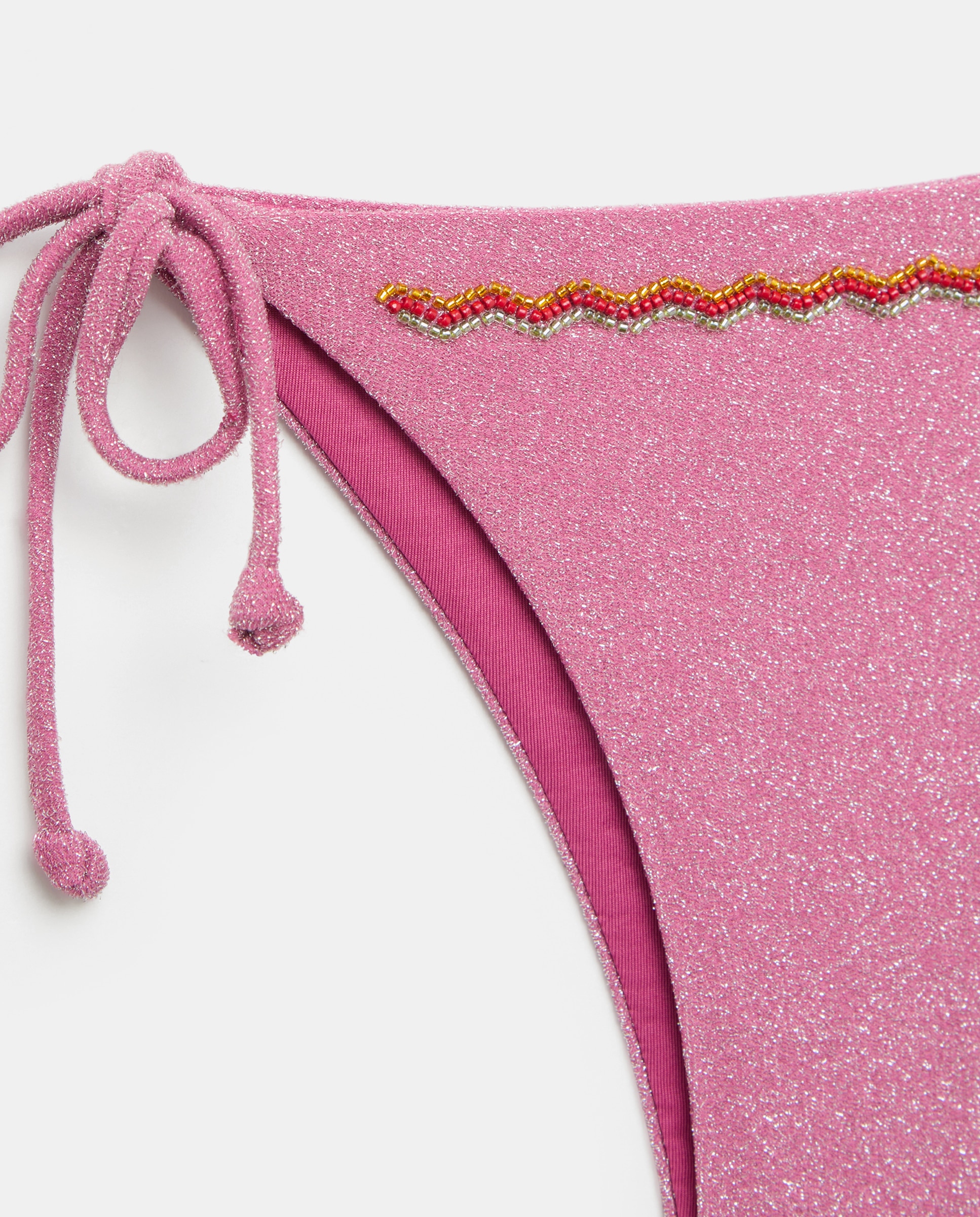 Tanga Metalizada com Bolinhas 240 Fúcsia-5