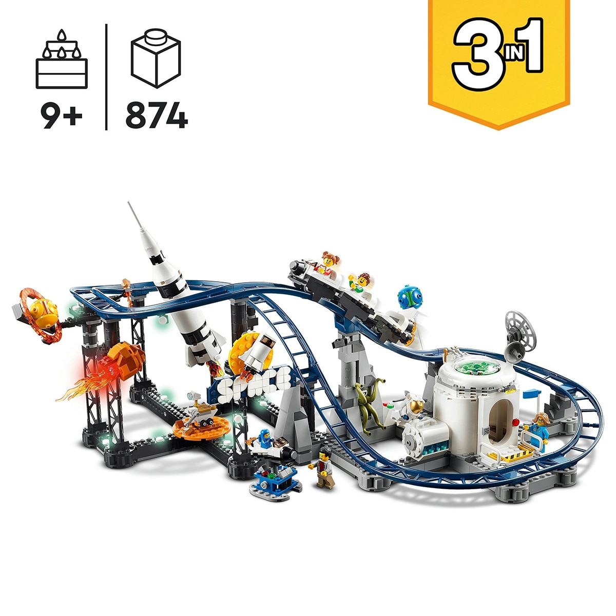 Juguete de construcción Montaña Rusa Espacial Parque de
