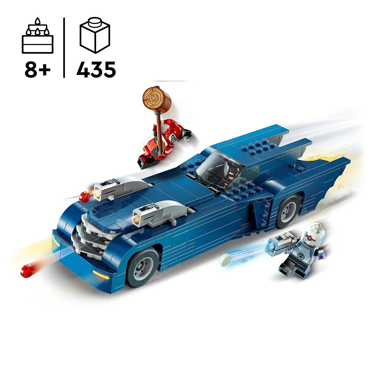 ブルーブルー Juguete de construcción Batman con Batmóvil vs. Harley Quinn y Mr