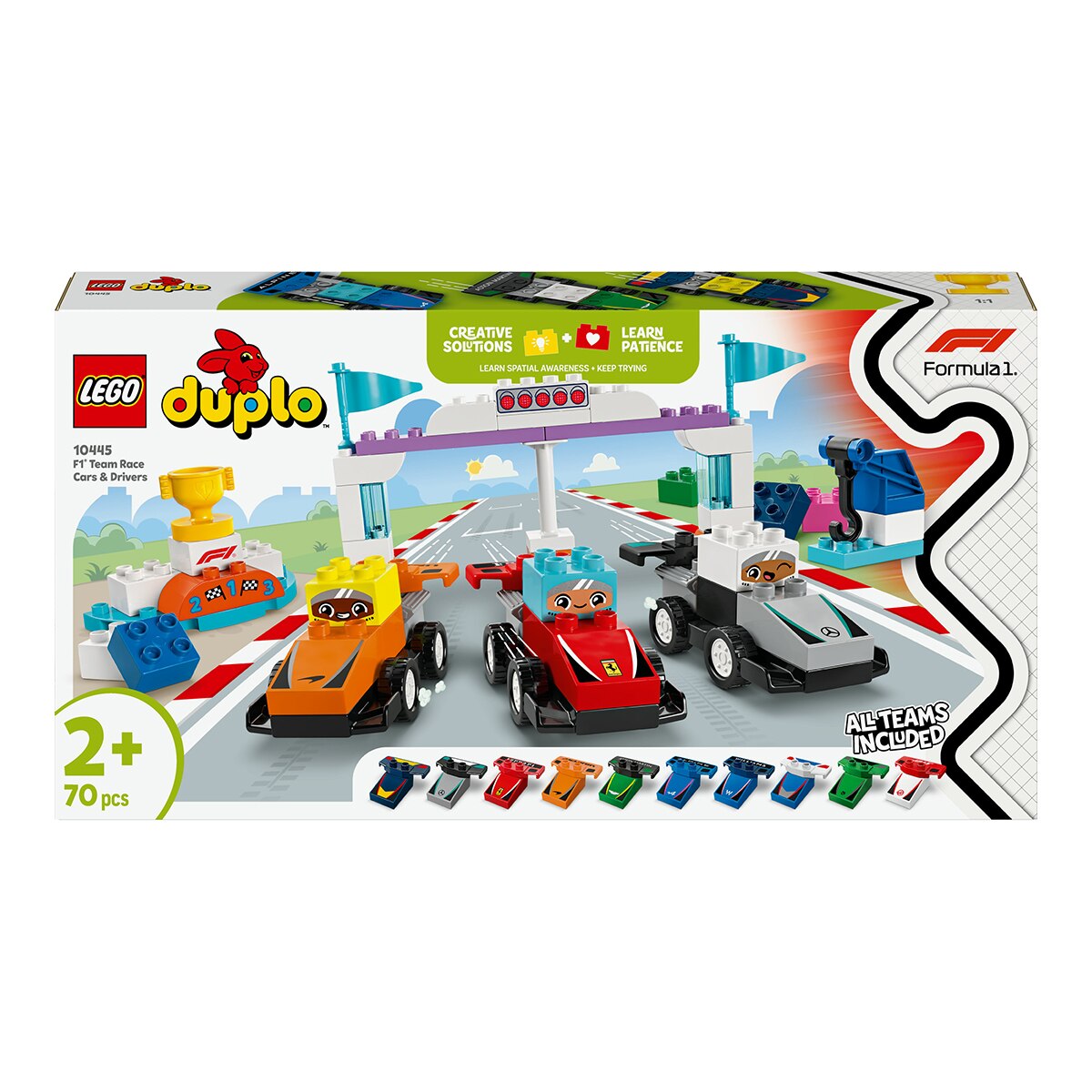 Imagen 0 de Juego de construcción Coches de Carreras y Pilotos del Equipo de F1 LEGO Town - 10445 (Reacondicionado Grado A)