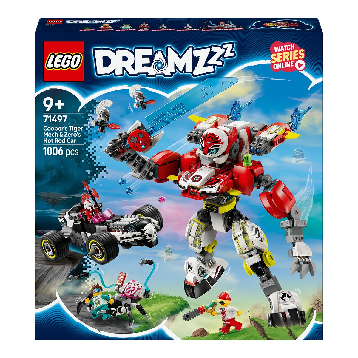 Imagen 0 de Juego de construcción Meca Tigre de Cooper y Bólido de Zero LEGO DREAMZzz - 71497 (Reacondicionado Grado B)