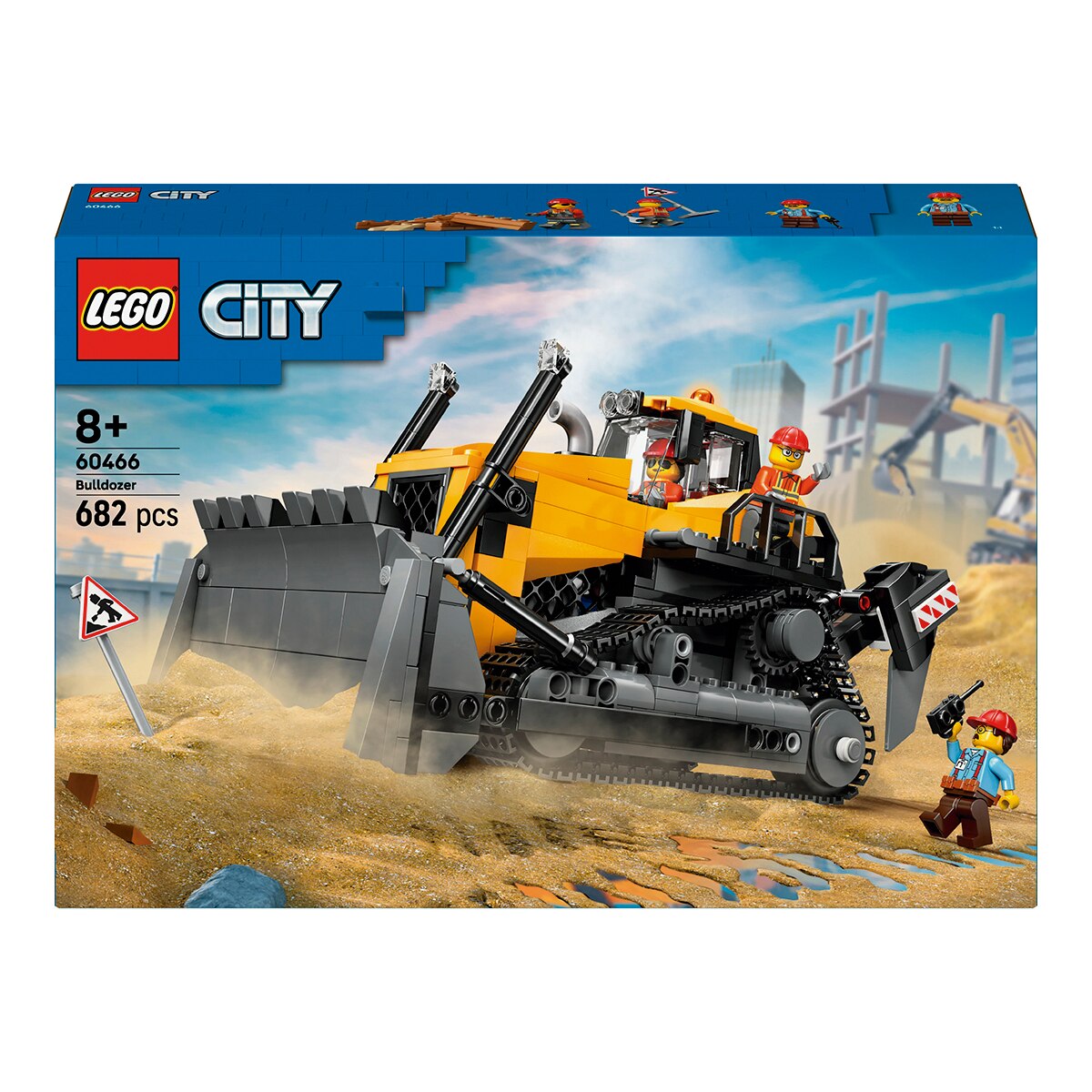 Imagen 0 de Juego de construcción Buldócer Amarillo LEGO City - 60466 (Reacondicionado Grado A)