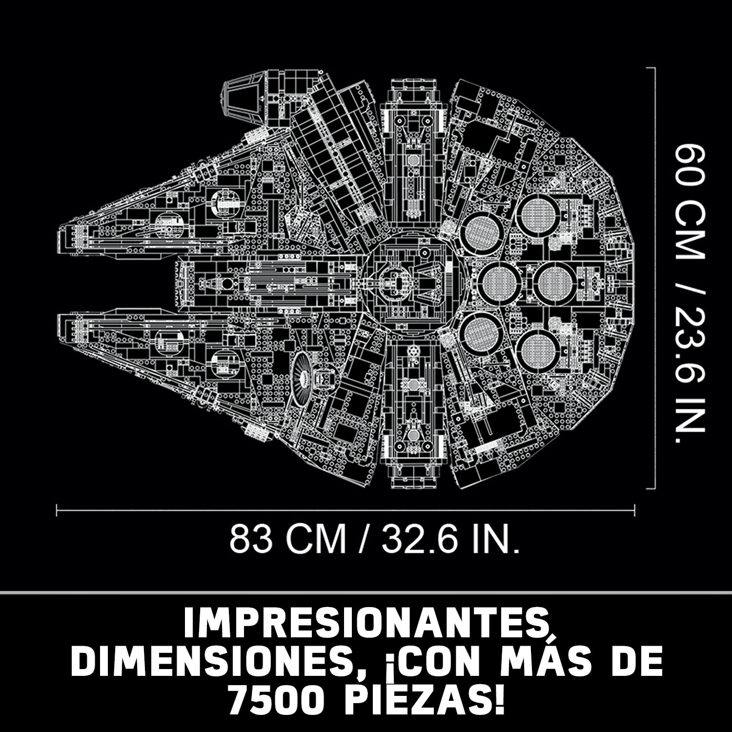 Modelo de Construcción Millennium Falcon Coleccionable LEGO Star Wars - 75192 (Reacondicionado Grado A) 10