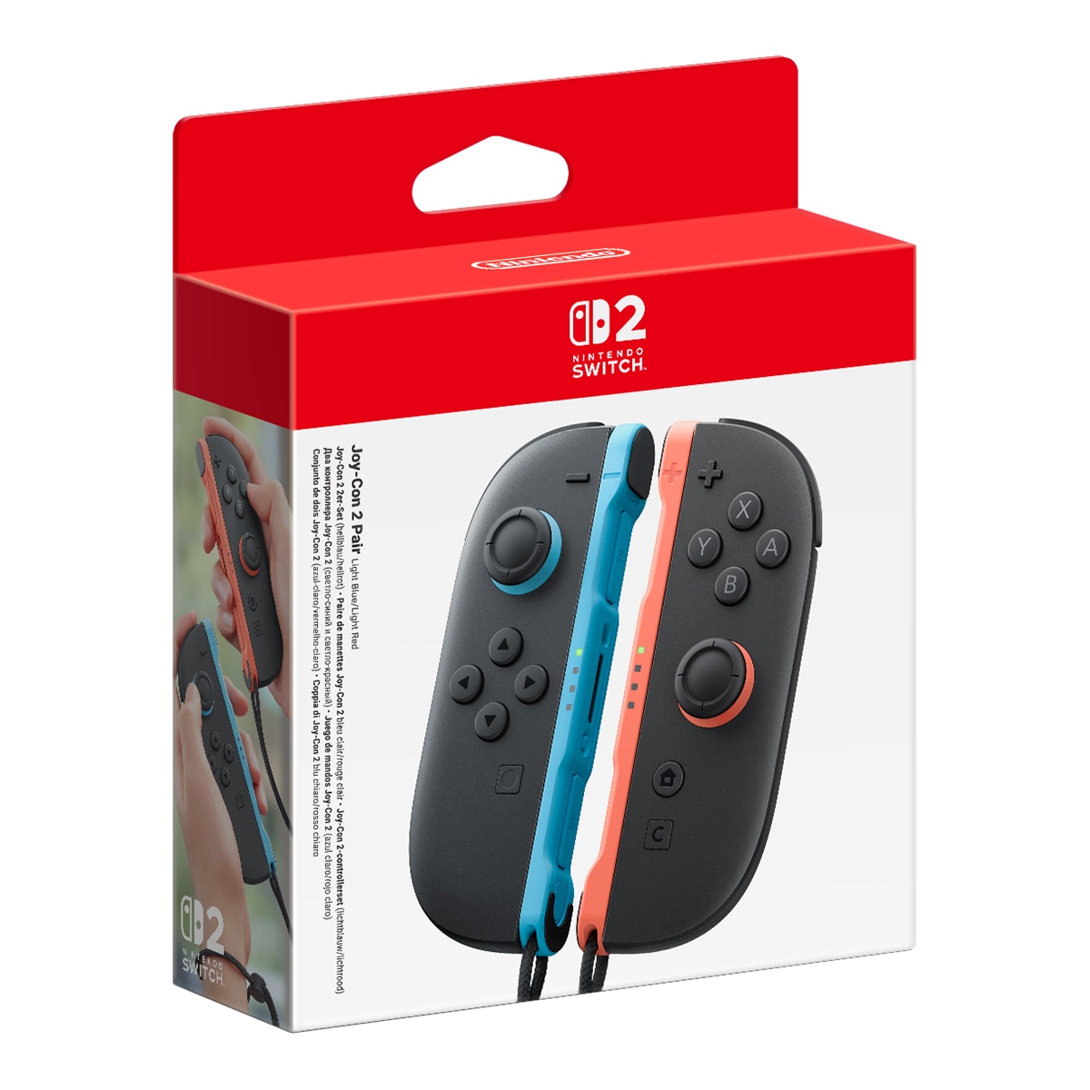 Joy-Con 2 Par - Azul Claro / Vermelho Claro 5