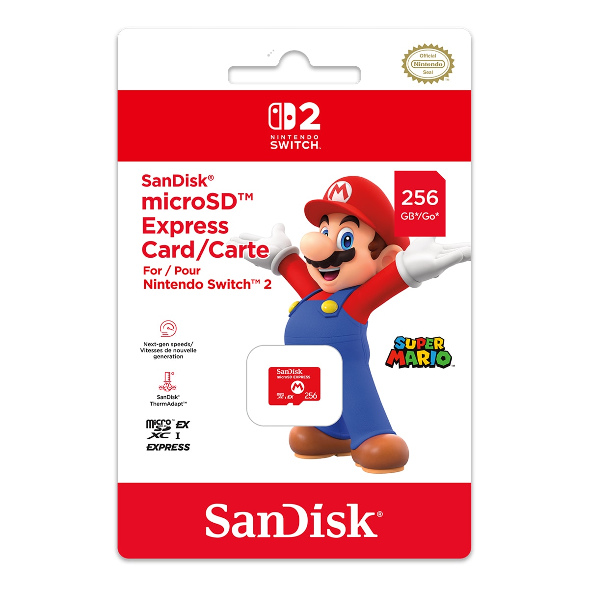 Imagen 0 de Tarjeta de memoria Micro SD express Sandisk para Nintendo Switch 2 256 GB