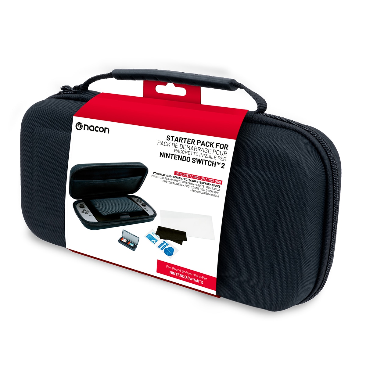 Pack proteccion Pouch L y protector de pantalla para Nintendo Switch 2 4