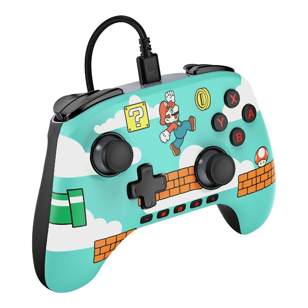 Mando con cable avanzado Power A Mario Time para Nintendo Switch 2 3