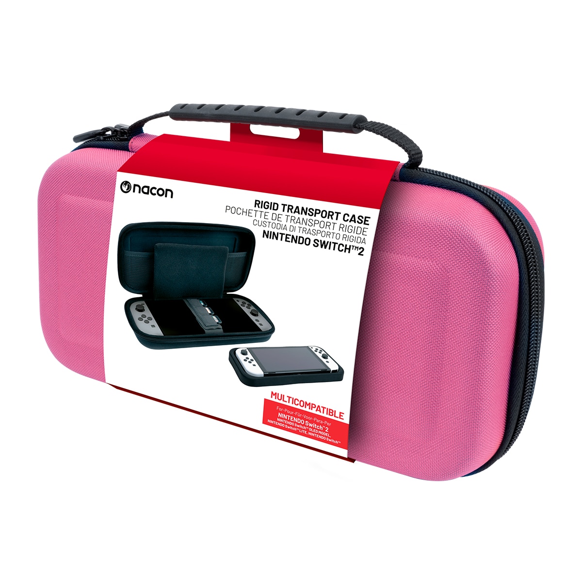 Funda Pouch L rosa para Nintendo Switch 2 4