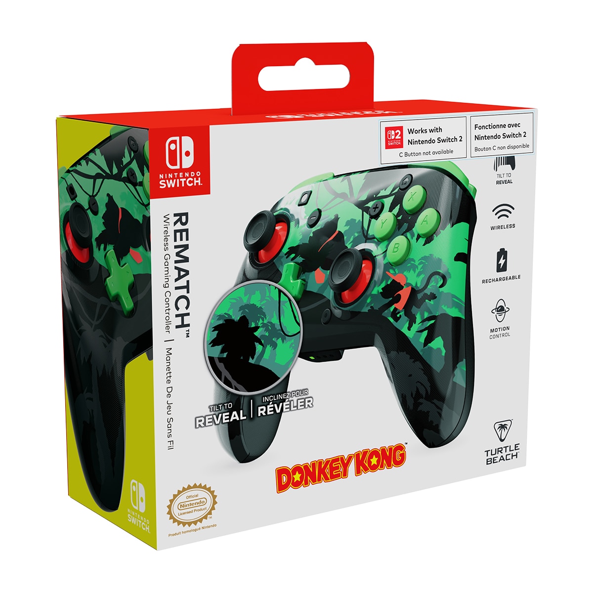 Mando inalámbrico Turtle Beach Donkey Kong Reveal para Nintendo Switch 10