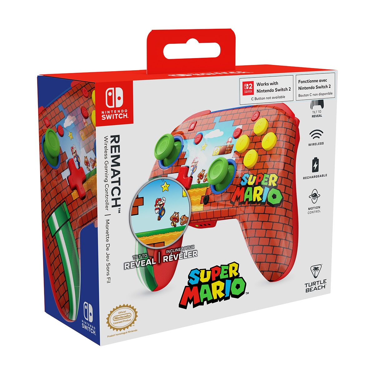 Imagen 10 de Mando inalámbrico Turtle Beach Rematch Mario Bricks Reveal