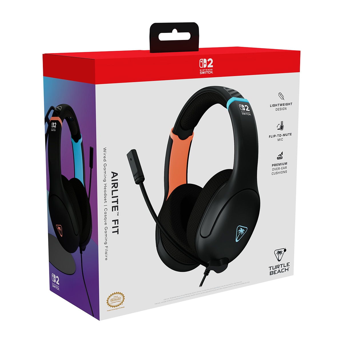 Auriculares gaming Turtle Beach Airlite Fit con micrófono y cable para Nintendo Switch 2 8