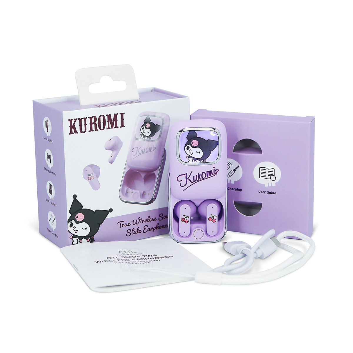 Auriculares True Wireless OTL LED Kuromi multiplataforma 3