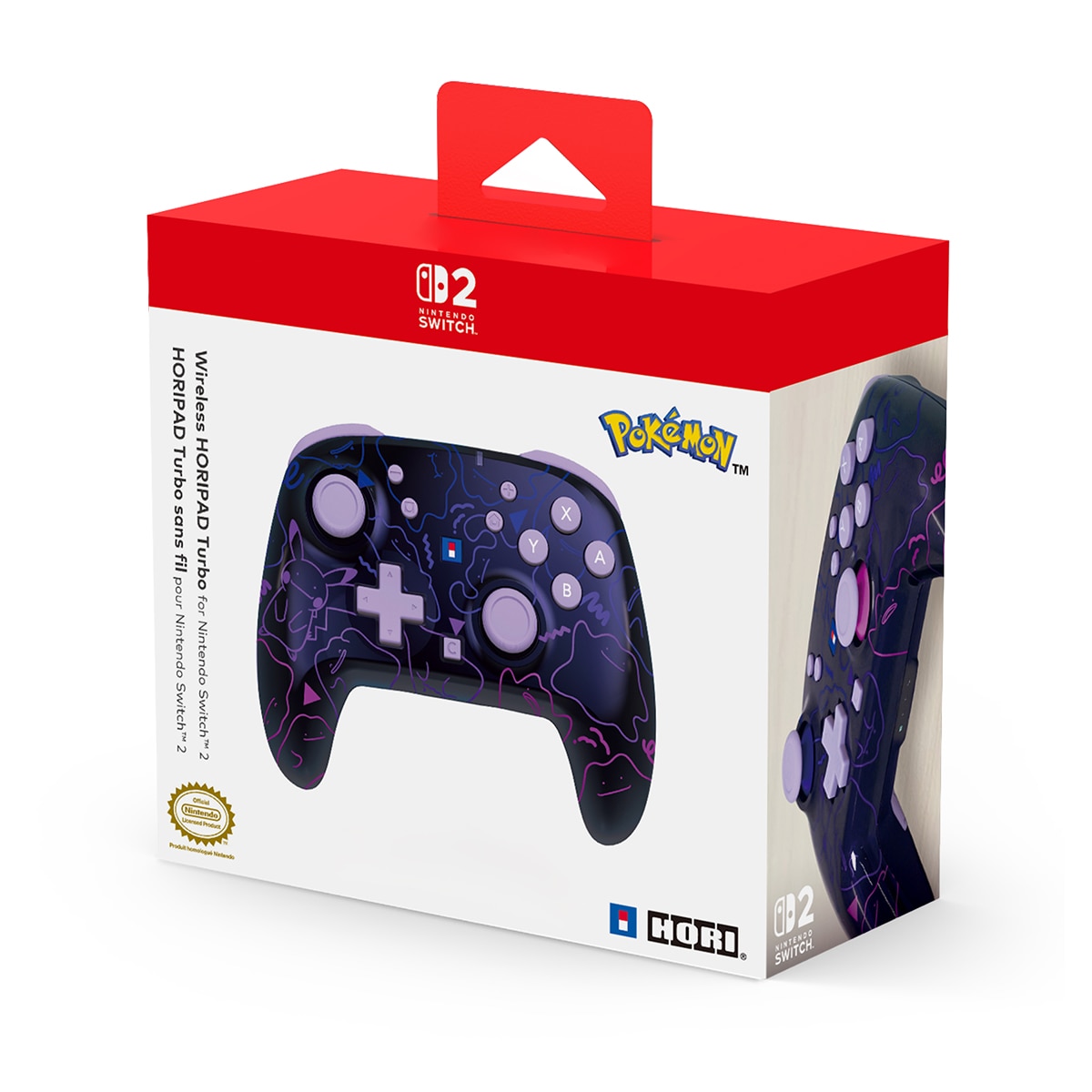 Mando inalámbrico Hori Pad Turbo Ditto para Nintendo Switch 2 Púrpura-5