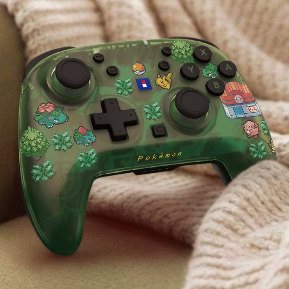 Mando inalámbrico HORIPAD Turbo Pokémon Píxel Verde para Nintendo Switch 2 5