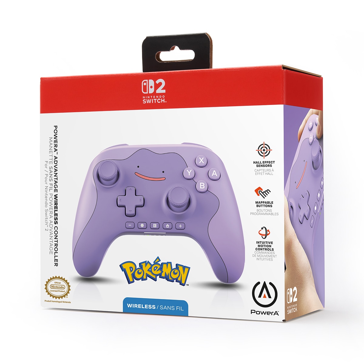 Imagen 8 de Mando inalámbrico Power A Pokemon Ditto para Nintendo Switch 2 Lila
